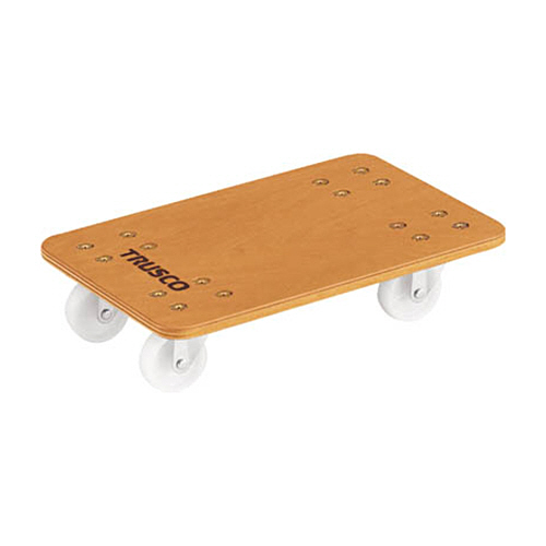 ＴＲＵＳＣＯ 合板平台車プティカルゴ 450×300 ナイロン車 1台(PC-3045) 取り寄せ商品 7,077円