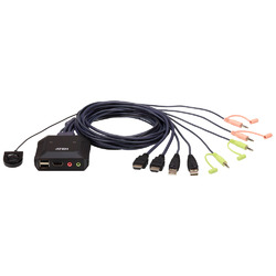 ＡＴＥＮ CS22H 2ポートUSB HDMIケーブルKVMスイッチ(4K対応) 取り寄せ商品