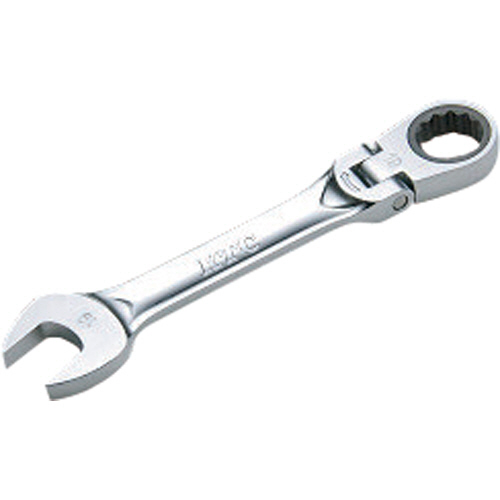 京都機械工具　ＫＴＣ ショートラチェットコンビネーションレンチ(首振りタイプ) 18mm 1本(MSR2S-18F) 取り寄せ商品 5,899円