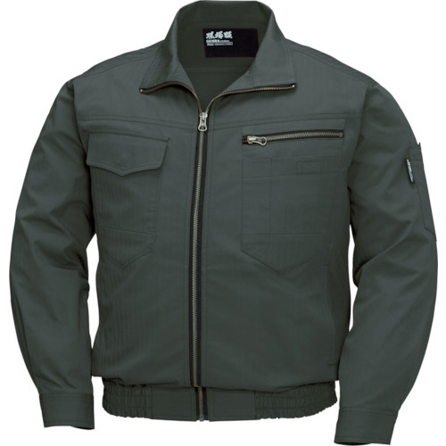 ジーベック 空調服 綿薄手現場服ヘリンボン空調服 アーミーグリーン M 1着(XE98002-62-M) 取り寄せ商品