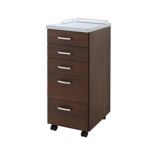 デンタルワゴン 350×420×860mm ブラウン (1台)(7-2833-03) 取り寄せ商品