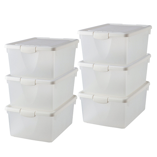 サンカ クリアBOX A4 乳白 1セット(6個)(AUS-MCL-6P) 目安在庫=○