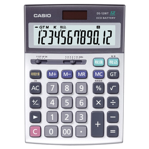 カシオ 本格実務電卓 時間計算 12桁 デスクタイプ 1セット(3台)(4971850168249 x3) 取り寄せ商品