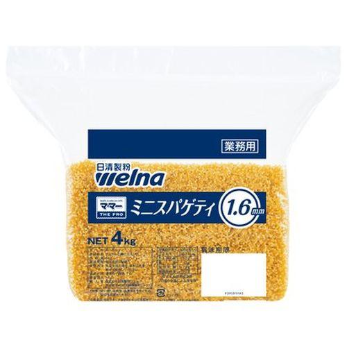 日清製粉ウェルナ 業務用 ママー ミニスパゲティ１．６ｍｍ ４ｋｇ ×4個セット(4902110395914 x4) 取り寄せ商品
