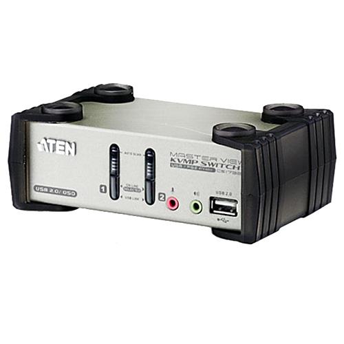 ＡＴＥＮ 2ポート デュアルインターフェース対応 USB2.0KVMPスイッチ OSD機能付 1台(CS1732B) 取り寄せ商品