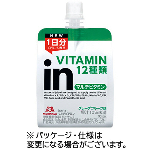 森永製菓 inゼリー マルチビタミン 180g 1セット(36パック)(4902888724558 x36) 取り寄せ商品
