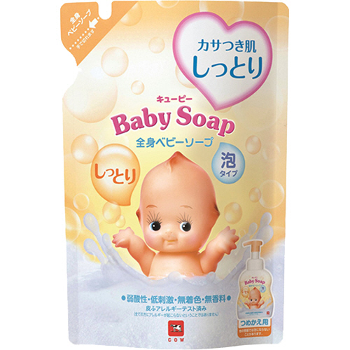 牛乳石鹸共進社 キューピー しっとり全身ベビーソープ 泡タイプ 詰替用 350ml 1セット(16個)(4901525004251 x16) 取り寄せ商品