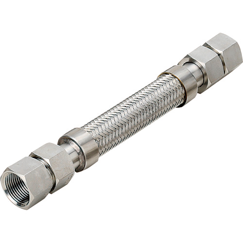 南国フレキ工業 スリムユニオン式(メタルタッチ)フレキシブルホース メス×メス型 継手SUS304 15A×1500L 1本(NK-2000FF/SUS304-15A) 取り寄せ商品
