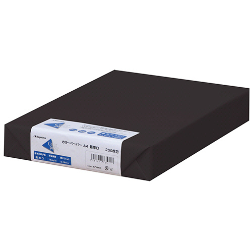 長門屋商店 Color Paper A4 最厚口 黒 1セット(500枚:250枚×2冊)(4961411735850 x2) 取り寄せ商品