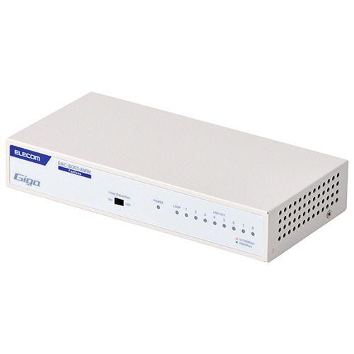 エレコム Giga対応スイッチングハブ(金属筐体/電源内蔵) 8ポート ホワイト 1セット(3台)(4549550399739 x3) 取り寄せ商品 15,539円
