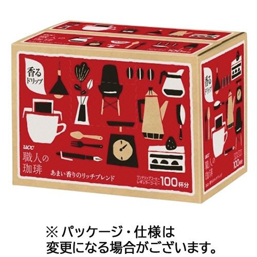 ＵＣＣ 職人の珈琲 ドリップコーヒー あまい香りのリッチブレンド 1セット(200袋:100袋×2箱)(4901201147449 x2) 取り寄せ商品