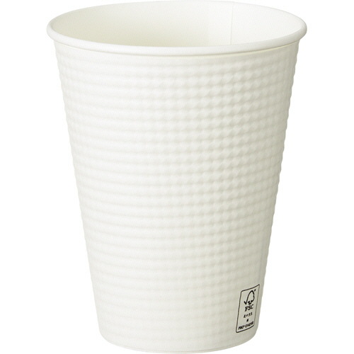 サンナップ エンボスカップ 340mL(12オンス) ホワイト 1セット(1250個:25個×50パック)(4901627048818 x50) 取り寄せ商品