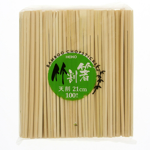 シモジマ 割箸 竹割箸 天削 21cm 裸 1セット(3000膳:100膳×30パック)(4901755659726 x30) 取り寄せ商品
