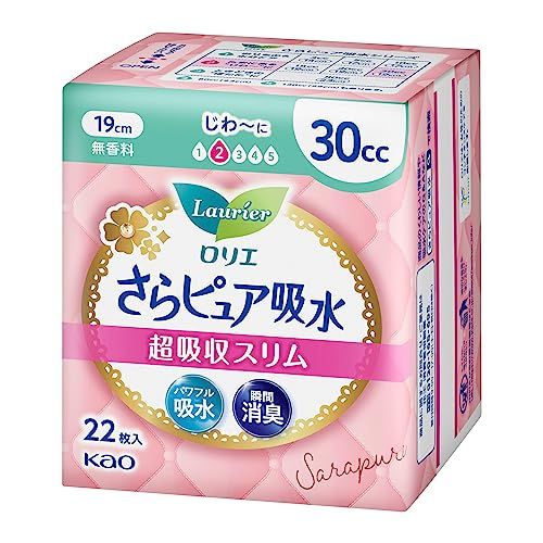 花王（kao） ロリエ さらピュア吸水 超吸水スリム ３０cc 22枚 ×36セット(4901301411563 x36) 取り寄せ商品