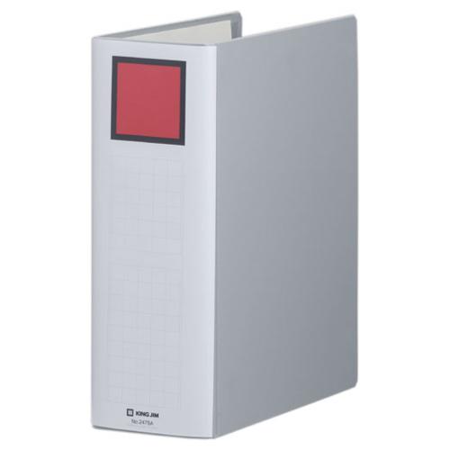 キングジム キングファイル スーパードッチ(脱･着)イージー A4タテ90mmとじ 背幅106mmグレー 1セット(10冊)(4971660018741 x10) 取り寄せ商品