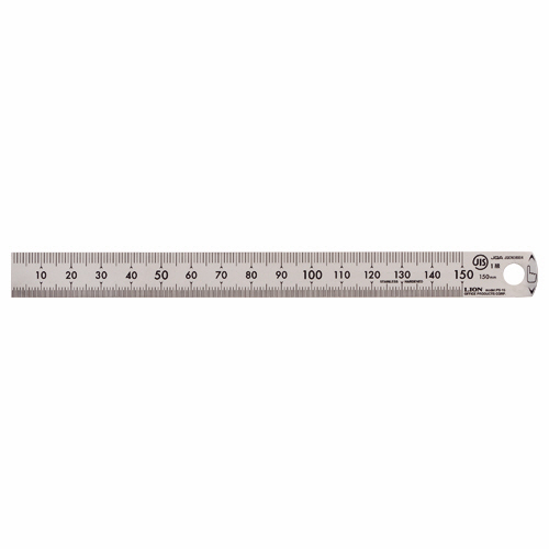 ライオン事務器 ステンレス定規 15cm 1セット(50本)(4903331271551 x50) 取り寄せ商品
