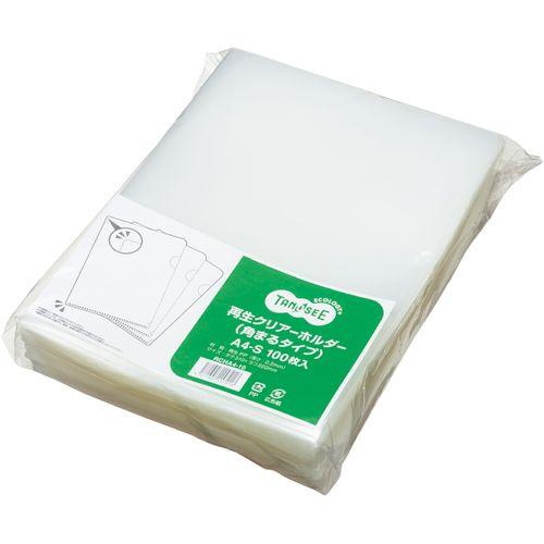 TPS 再生クリアホルダー(角まる) A4 厚さ0.2mm クリア 1セット(600枚:100枚×6パック)(4571347157918 x6) 取り寄せ商品