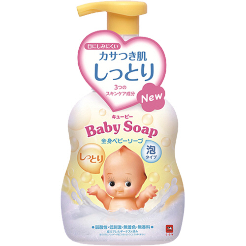 牛乳石鹸共進社 キューピー しっとり全身ベビーソープ 泡タイプ ポンプ付 400ml 1セット(12本)(4901525004244 x12) 取り寄せ商品