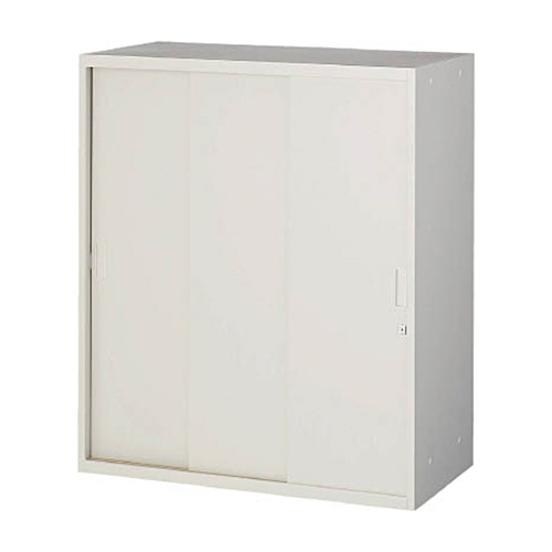 ＴＲＵＳＣＯ U型壁面書庫 スチール引違い3枚戸 高さ1050 ホワイト 1台(USSW-11) 取り寄せ商品 55,478円