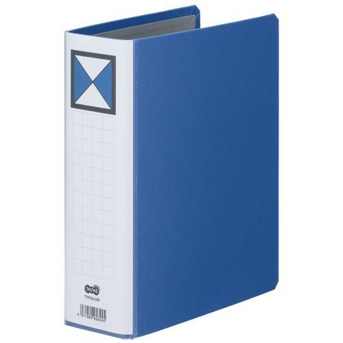 TPS 両開きパイプ式ファイル A5タテ 500枚収容 50mmとじ 背幅66mm 青 1セット(10冊)(4971660958245 x10) 取り寄せ商品