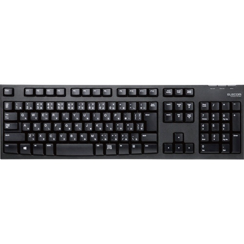 エレコム 2.4GHzワイヤレスフルキーボード 108キー USB接続 ブラック 1セット(5台)(4953103511088 x5) 取り寄せ商品
