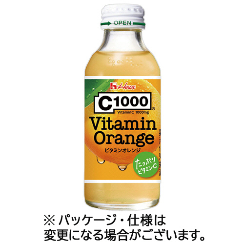 ハウスウェルネスフーズ C1000 ビタミンオレンジ 140mL 瓶 1セット(60本:30本×2ケース)(4530503877237 x60) 取り寄せ商品