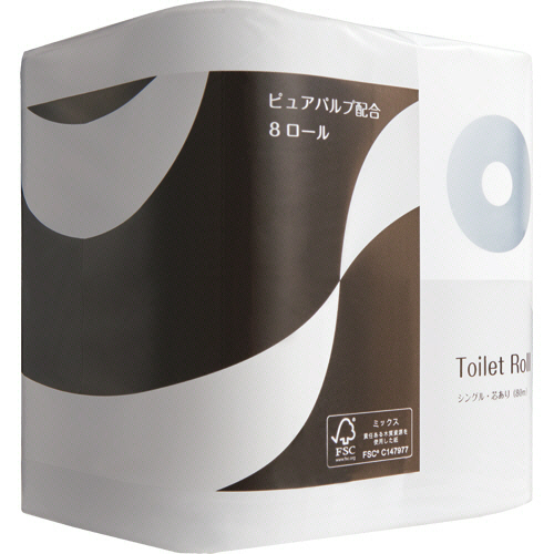 TPS トイレットペーパー パルプブレンド シングル 芯あり 80m 1セット(288ロー(4589585763129 x36) 取り寄せ商品