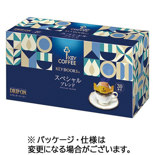 キーコーヒー KEY DOORS+ ドリップオン スペシャルブレンド 8g 1セット(90袋:30袋×3箱)(4901372285735 x3) 取り寄せ商品