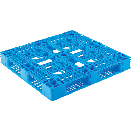 三甲 プラスチックパレット D4-1111-8 青 1枚(SK-D4-1111-8-BL) 取り寄せ商品