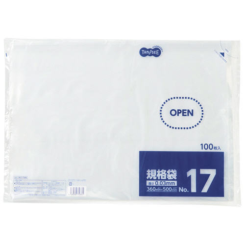 TPS 規格袋 17号 0.03×360×500mm 1セット(1000枚:100枚×10パック)(4589585758361 x10) 取り寄せ商品 9,905円
