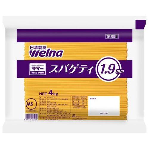日清製粉ウェルナ 業務用 ママー スパゲティ １．９ｍｍ ４ｋｇ ×4個セット(4902110395952 x4) 取り寄せ商品