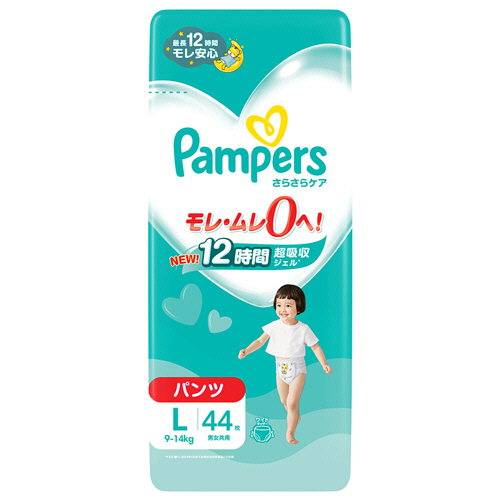 P&amp;G パンパース さらさらケアパンツ スーパージャンボ L(9-14kg) 1セット(176枚:44枚×4パック)(4902430148887 x4) 取り寄せ商品