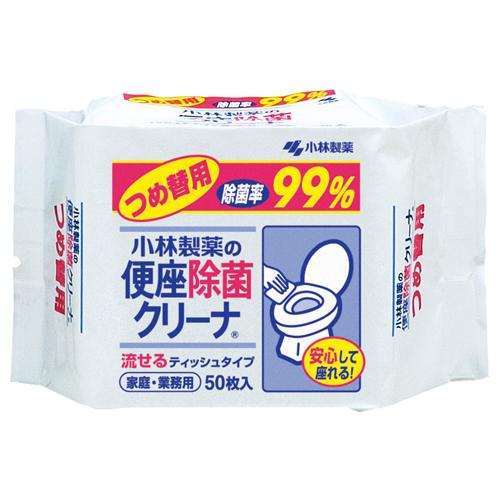 小林製薬 便座除菌クリーナー 家庭･業務用 つめ替用 1セット(1200枚:50枚×24パック)(4987072003022 x24) 取り寄せ商品
