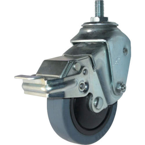 ハンマーキャスター ステンレス クッションE ねじ込み M12SPゴム 125mm 線径3.2 1個(935SEA-FR125S332) 取り寄せ商品