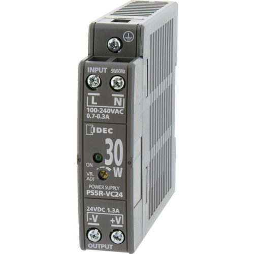 ＩＤＥＣ PS5R-V形スイッチングパワーサプライ(薄形DINレール取付電源) 1個(PS5R-VE24) 取り寄せ商品