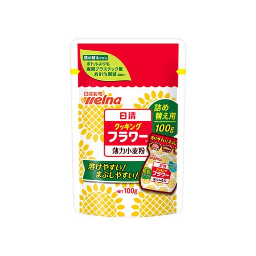 日清製粉 クッキングフラワー詰替用 １００ｇ（80個）(4902110320589 ×80) 取り寄せ商品