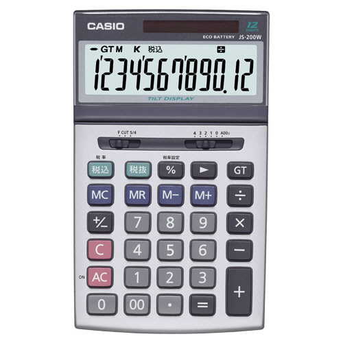 カシオ 本格実務電卓 12桁 ジャストタイプ 1セット(3台)(4971850169246 x3) 取り寄せ商品