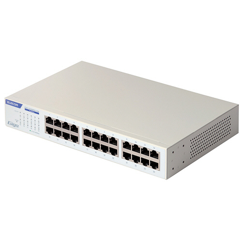 エレコム 1000BASE-T対応 スイッチングハブ 24ポート メタル筐体 ホワイト 1セット(3台)(4549550264952 x3) 取り寄せ商品 56,803円