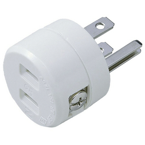ELPA 逆接地アダプター 2Pアース-接地2P 1セット(10個)(4901087041459 x10) 取り寄せ商品
