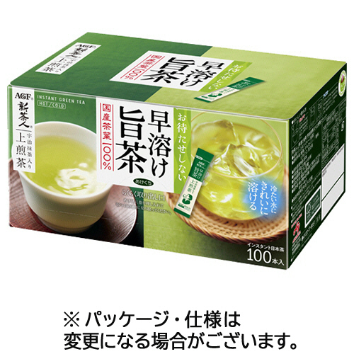 味の素ＡＧＦ 新茶人 早溶け旨茶 宇治抹茶入り上煎茶スティック 1セット(1000本:100本×10箱)(4901111715424 x10) 取り寄せ商品 14,090円