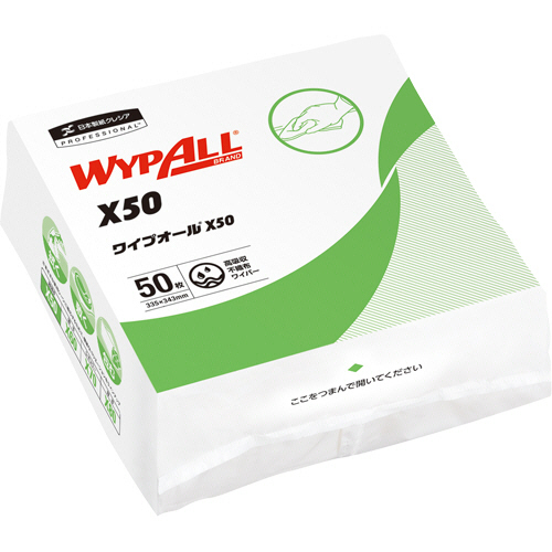 日本製紙クレシア ワイプオールX50 4つ折り 超薄手 1セット(900枚:50枚×18パック)(4901750605551 x18) 取り寄せ商品