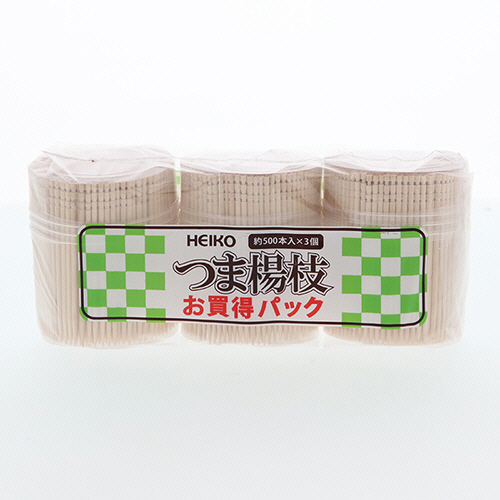 シモジマ つま楊枝 1セット(120個:3個×40パック)(4901755666540 x40) 取り寄せ商品