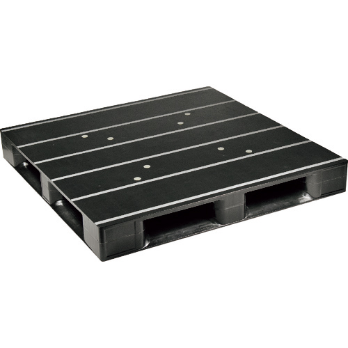 日本プラパレット NPC プラスチックパレットZFD-1212E-RR 片面四方差し 黒 1枚(ZFD-1212E-RR-BK) 取り寄せ商品