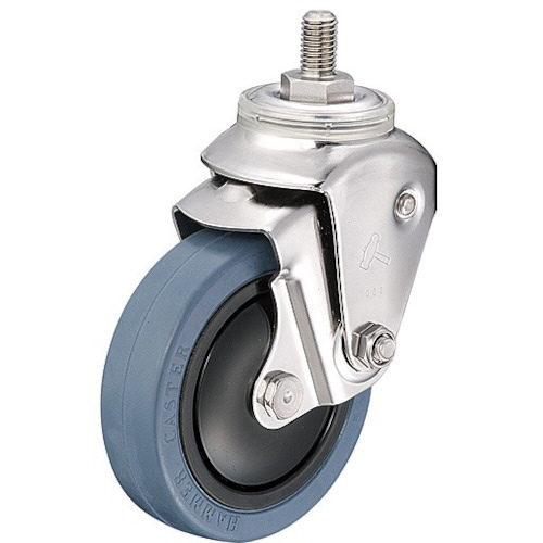 ハンマーキャスター ステンレス クッションE ねじ込み M12ゴム 125mm 線径2.0mm 1個(940SEA-FR125S320) 取り寄せ商品