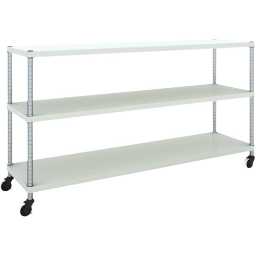 ＴＲＵＳＣＯ フェニックスラック 1800×450 3段 U車輪付 ホワイト 1台(PER-3643-U125-W) 取り寄せ商品 45,049円