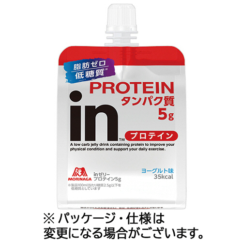 森永製菓 inゼリー プロテイン(タンパク質5g) 180g 1セット(36パック)(4902888723957 x36) 取り寄せ商品