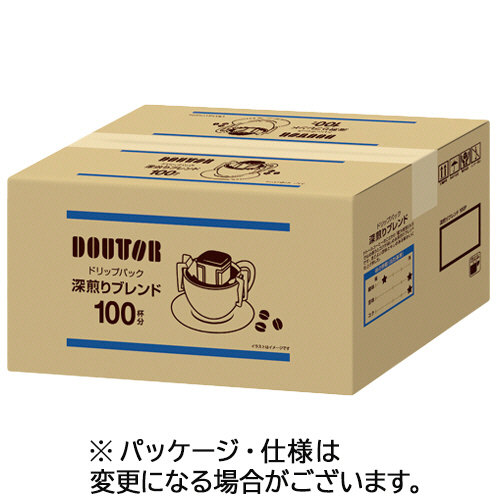 ドトールコーヒー ドリップパック 深煎りブレンド 7.0g 1セット(200袋:100袋×2箱)(4932707030683 x2) 取り寄せ商品