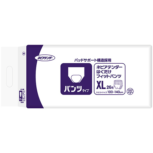 王子ネピア ネピアテンダー はくだけフィットパンツ XL 1セット(104枚:26枚×4パック)(4901121497013 x4) 取り寄せ商品