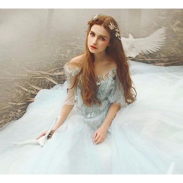 ウェディングドレス プリンセス  ロングドレス イブニングドレス シンデレラ ステージドレス 舞台撮影用夢幻的コスプレ衣装 ウェディングドレス プリンセス ロングドレス イブニングドレス