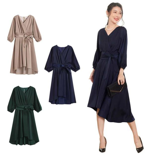ドレス ワンピース パーティードレス フォーマルドレス ドレスワンピース  レディース   ベルト付き  結婚式 卒業式 入学式 入園式 卒園式 フォーマルの通販は